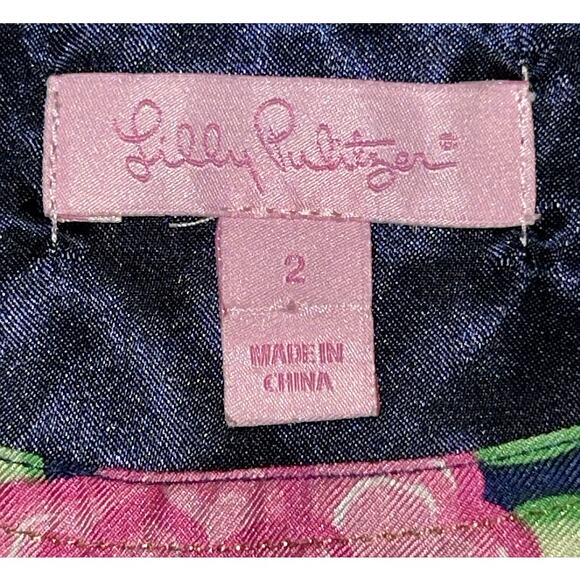 Lilly Pulitzer Silk Tie Sleeve Lined Floral Print Dress Size 2 - Picture 6 of 7